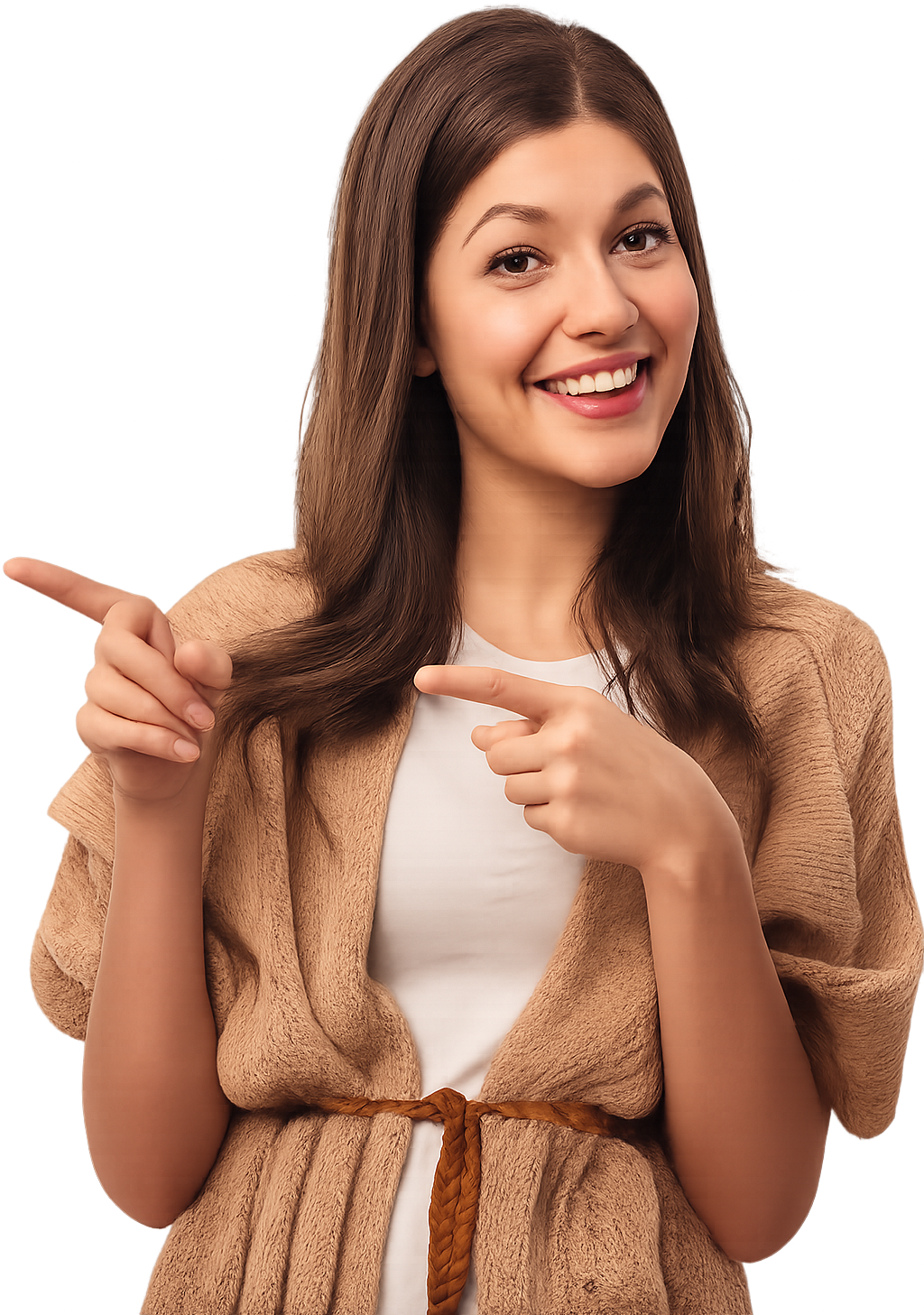 Advisor pointing toward frequently asked questions
